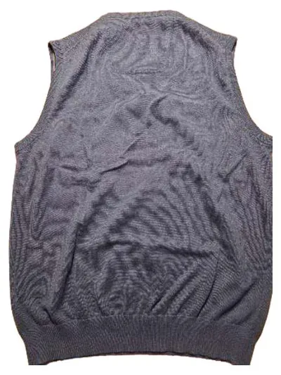 CASAMODA Herren Pullunder Gr. 48 M Blau V-Ausschnitt Pima Baumwolle