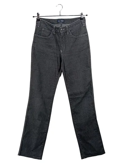 Armani Jeans Damen Straight Leg Jeans Grau Gr. 38 W29 Baumwolle