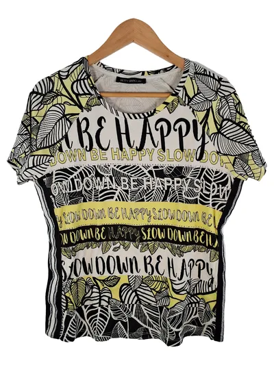 Betty Barclay Damen T-Shirt Gr. 38 M Mehrfarbig Be Happy Strass Casual