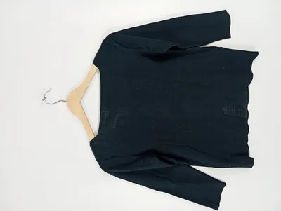 Anteprima Damen Pullover Gr. 42 Schwarz Viskose 3, 4-Arm Minimalistisch
