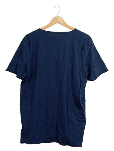 Selected Homme Herren T-Shirt Blau Gr. 52 XL Basic Kurzarm Baumwolle