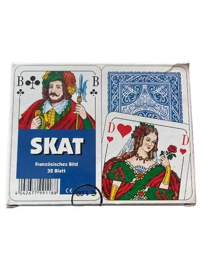 Skat & Mau Mau Kartenspiel Französisches Bild 32 Blatt Spielkarten