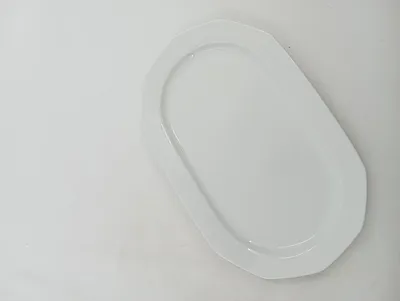 Graf von Henneberg Servierplatte Porzellan Weiß 33x20, 5 cm Klassisch