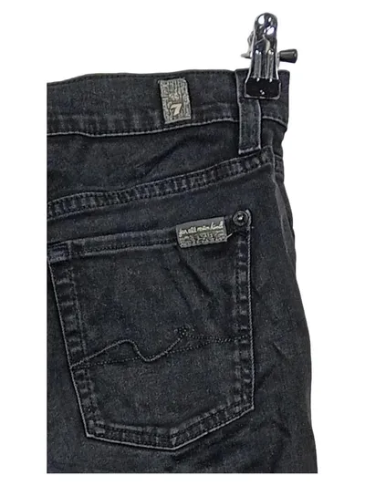 7 For All Mankind Damen Jeans Straight Leg Schwarz Gr. 40 W31 L30