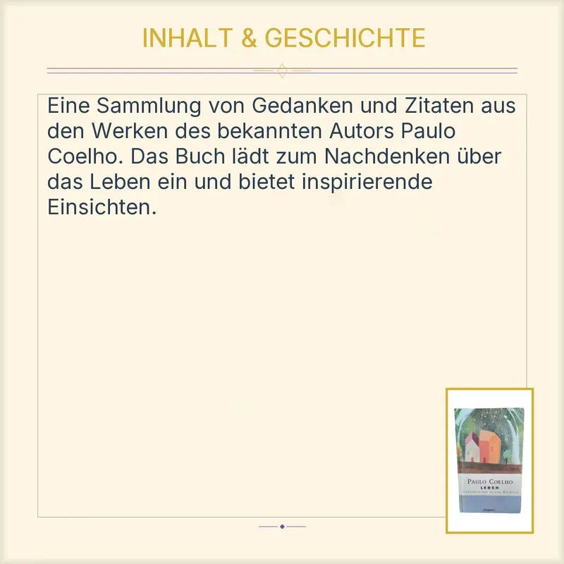 Paulo Coelho Leben Gedanken aus seinen Büchern Hardcover Diogenes Philosophie 3