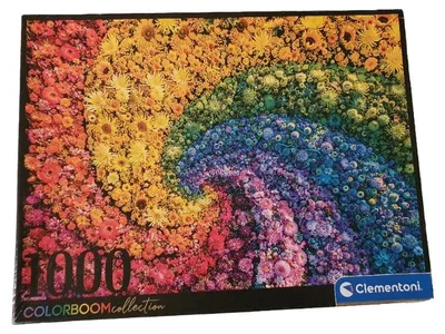 Clementoni 1000 Teile Puzzle Colorboom Collection Blumen Regenbogen