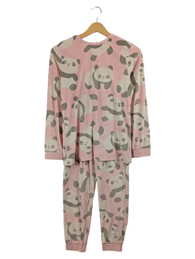 Yigga Schlafanzug Kinder Gr. 158/164 Rosa Panda-Motiv Casual