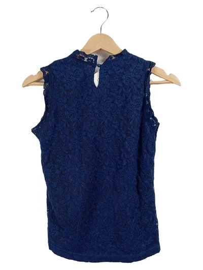 Voyelles Spitzenkleid Damen Blau Gr. 36 S Elegant Festlich