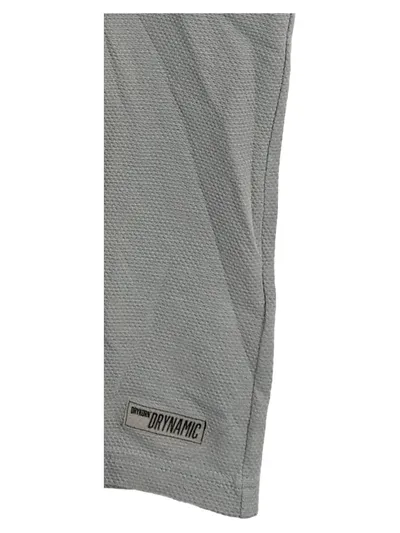 DRYKORN Herren Poloshirt Grau Strukturmuster Gr. 46 S Casual