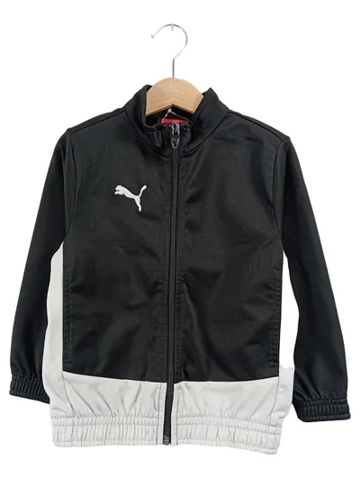 PUMA Trainingsjacke Kinder Gr. 104 Schwarz Sportjacke Freizeitjacke