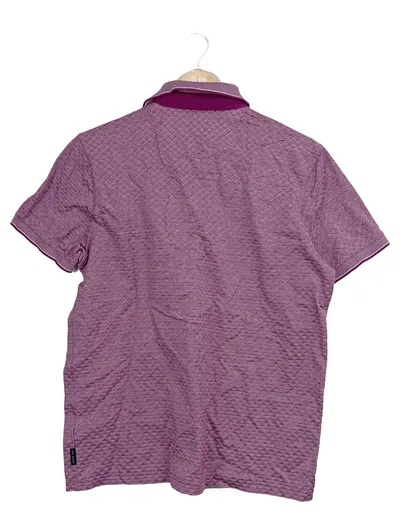Ted Baker Herren Poloshirt Pink Diamond Pattern Gr. 46 S Casual Baumwolle