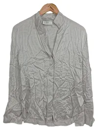 FFC Bluse Damen Grau Gr. 34 XS Elegant Langarm Viskose Oberteil Shirt 2
