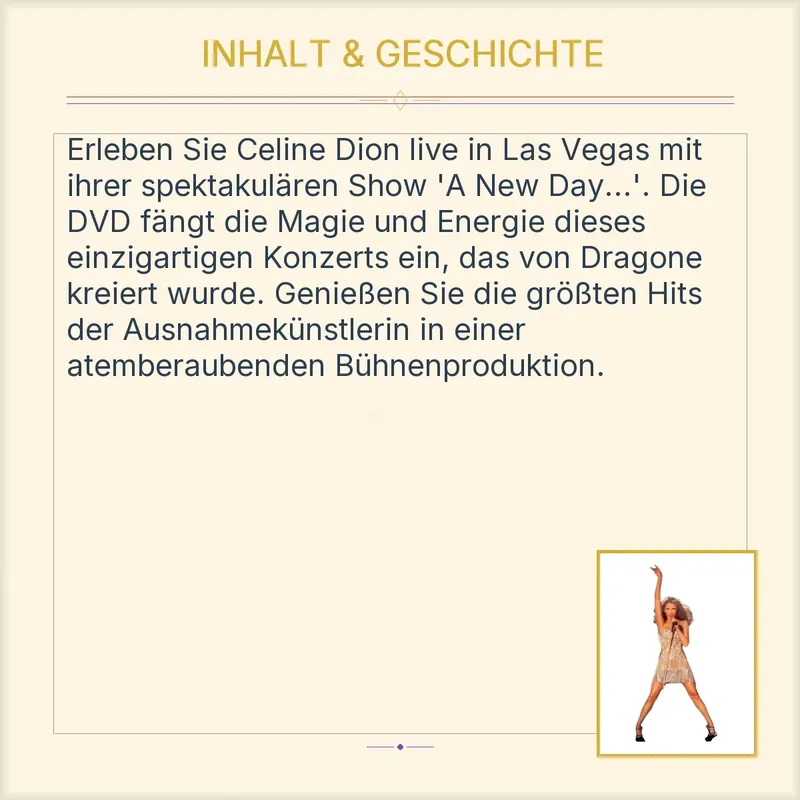 Celine Dion A Day Live in Las Vegas Konzert DVD Musik Show 3