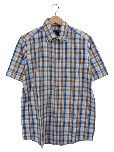 CASAMODA Herren Freizeithemd Kariert Mehrfarbig Gr. 48 M Kurzarm Comfort Fit