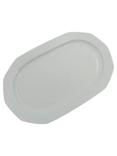Graf von Henneberg Servierplatte Porzellan oval 33x25 cm Weiß Klassisch