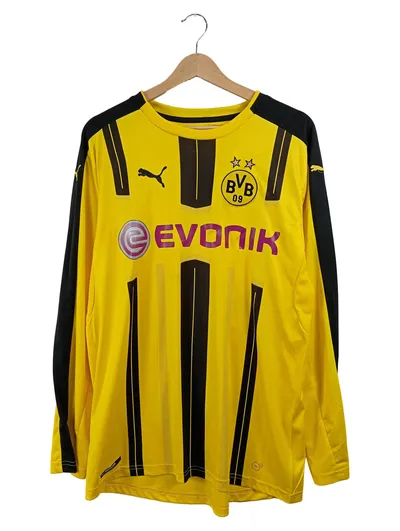 PUMA Borussia Dortmund BVB Fußball Trikot Langarm Herren Gr. 50 Gelb