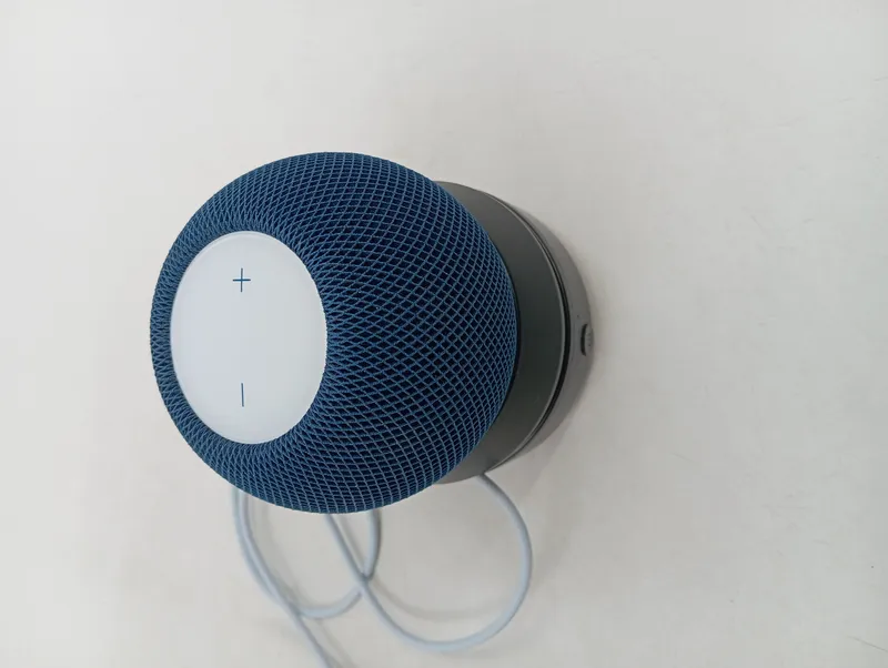 Apple HomePod Mini Smart Speaker Blau mit PlusAcc Akku Basis 4