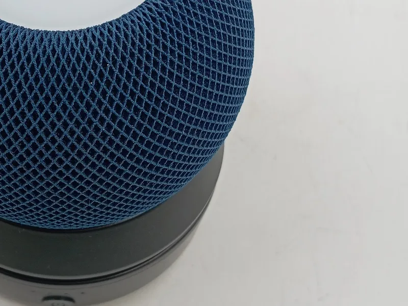 Apple HomePod Mini Smart Speaker Blau mit PlusAcc Akku Basis 7