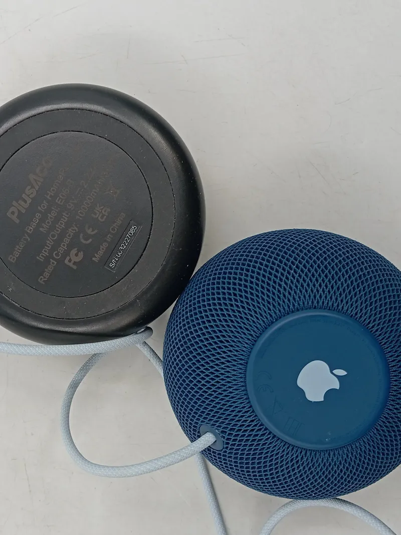 Apple HomePod Mini Smart Speaker Blau mit PlusAcc Akku Basis 9