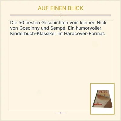 Der kleine Nick Die 50 Besten René Goscinny Sempé Hardcover Kinderbuch