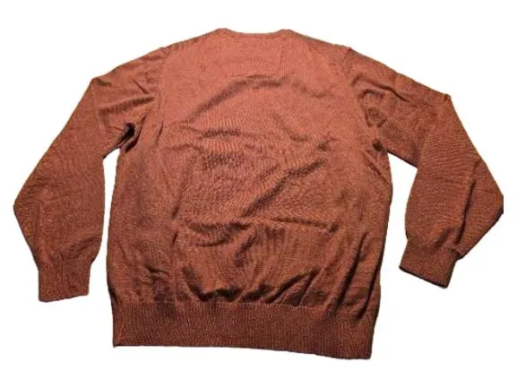CASAMODA Herren Pullover Gr. 48 M Orange V-Ausschnitt Baumwolle Basic 2