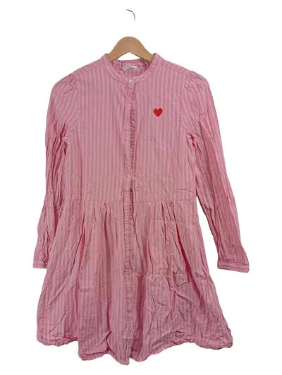 Jonas Nielsen Stockholm Blusenkleid Hemdblusenkleid Rosa Gestreift Gr. 164