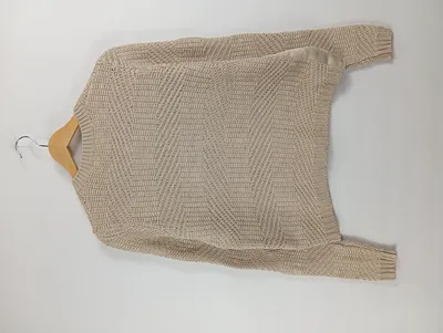 BRAX Strickjacke Damen Beige Gr. 38 M Casual Strukturmuster Baumwolle