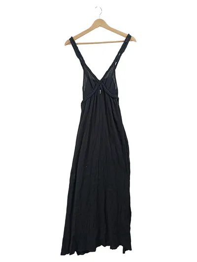 ASOS Damen Sommerkleid Maxikleid Schwarz Gr. 36 S Casual Baumwolle
