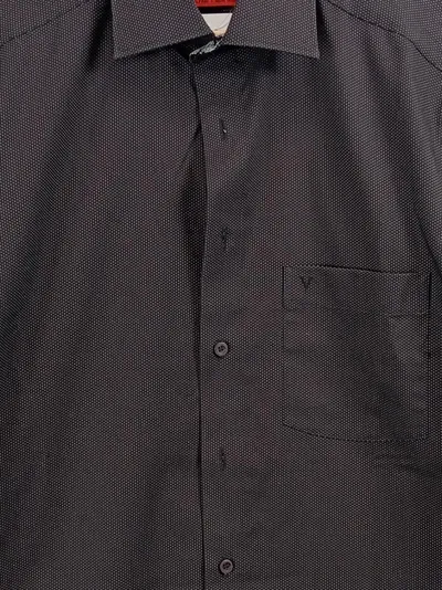 MARVELIS Business Hemd Herren Gr. 40 L Schwarz Gepunktet Langarm Modern Fit