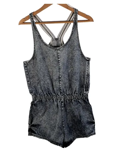 Subdued Damen Jumpsuit Kurz Overall Jeans-Look Blau Gr. 36 S Casual