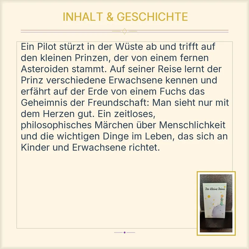 Der Kleine Prinz - Antoine de Saint-Exupéry - Karl Rauch Verlag - Buch 3