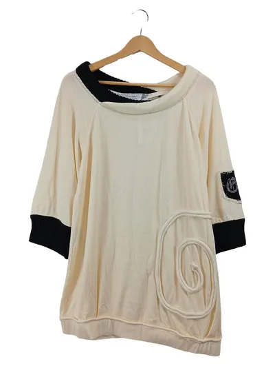Elisa Cavaletti Pullover Damen Gr. 40 L Beige Viskose 3, 4-Arm