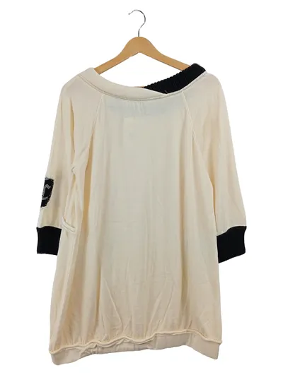 Elisa Cavaletti Pullover Damen Gr. 40 L Beige Viskose 3, 4-Arm