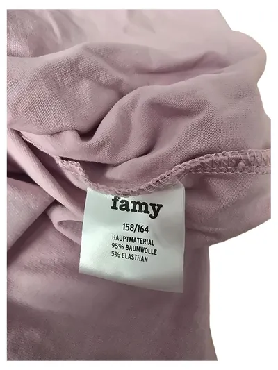 Famy Mädchen Freizeitkleid Rosa Gr. 158 Regenbogenmuster Baumwolle