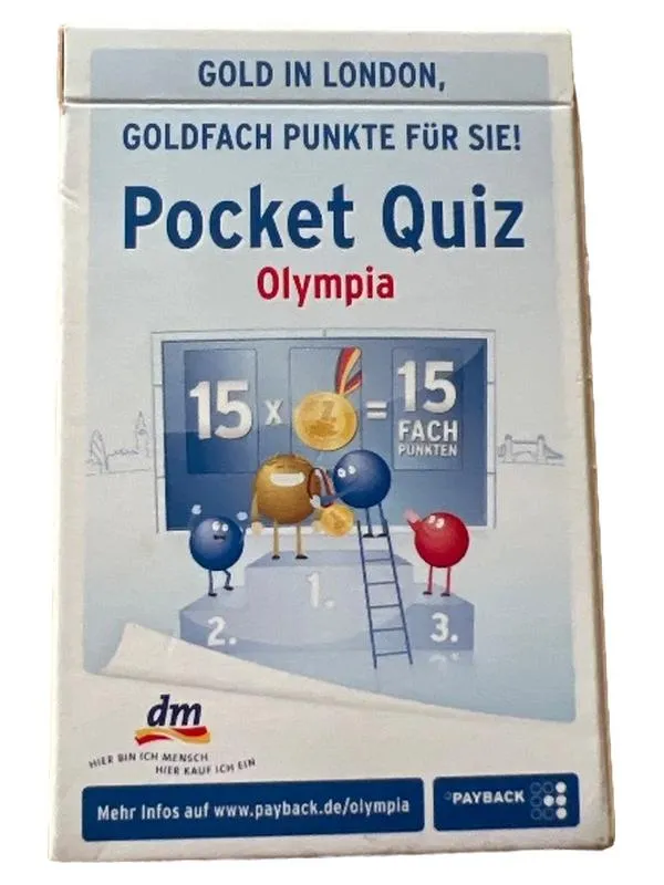 dm Pocket Quiz Olympia Kartenspiel Mitbringspiel Payback London 2012 1