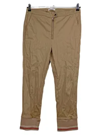 Dondup Damen Jogginghose Stoffhose Beige Gr. 42 Reißverschluss Bündchen 1