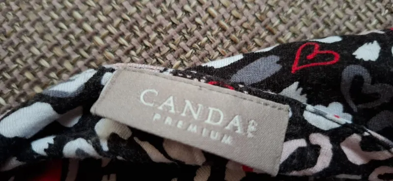 Canda Damen Sweatjacke Gr. 48 Mehrfarbig Herzmuster Reißverschluss Strass 3