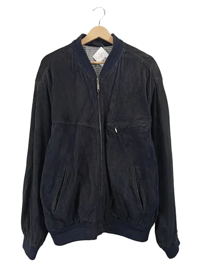 McNeal Bomberjacke Herren Blau Leder Gr. 54 XXL Casual