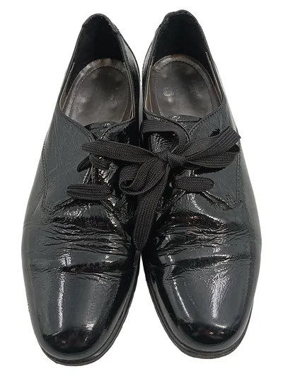 ara Damen Schnürschuhe Lackschuhe Schwarz Gr. 38.5 Klassisch