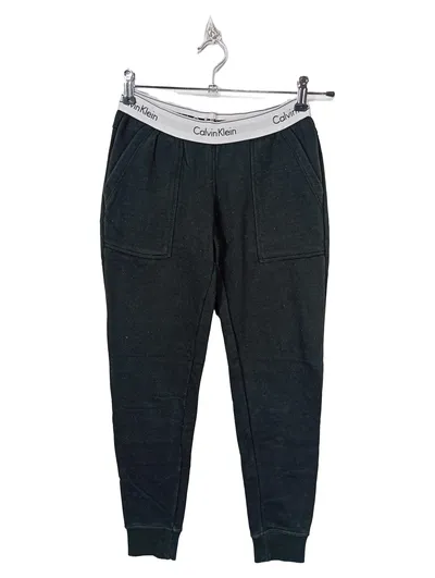 Calvin Klein Damen Jogginghose Schwarz Gr. 34 XS Logo-Bund