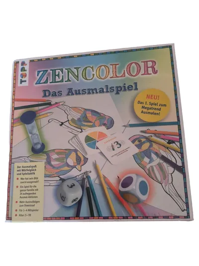 TOPP Zencolor Das Ausmalspiel Kreativspiel Familienspiel für 1-4 Spieler