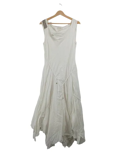 Elisa Cavaletti Sommerkleid Damen Gr. 40 L Weiß Bohemian Maxikleid