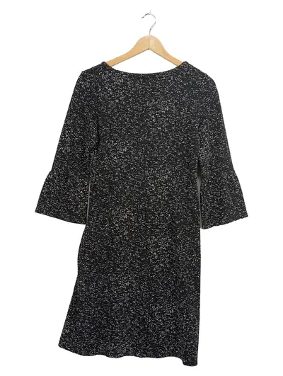 Street One Damen Freizeitkleid Gr. 36 S Schwarz Meliert Midikleid