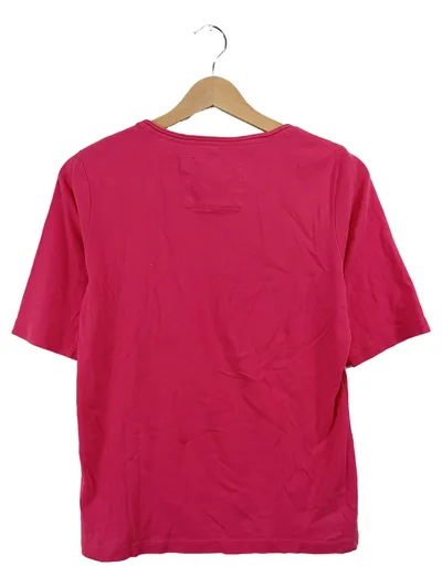 Olsen Damen T-Shirt Gr. 38 M Pink Kurzarm Casual