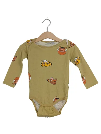 Disney Baby Body König der Löwen Simba Timon Pumbaa Gr. 86 Oliv