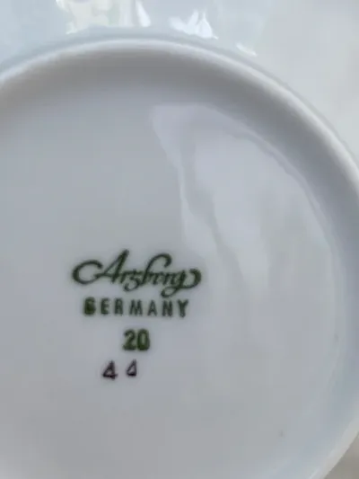 Arzberg Suppentasse mit Untertasse Porzellan Weiß Klassisch