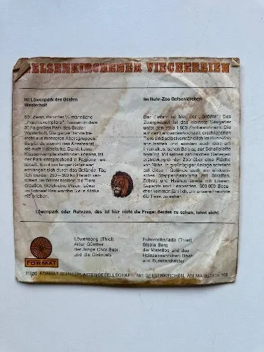 Gelsenkirchener Viechereien Vinyl Single Format Löwensong Ruhrzooballade