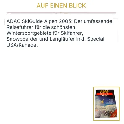 ADAC SkiGuide Alpen 2005 Reiseführer Wintersportgebiete Skifahrer Snowboarder