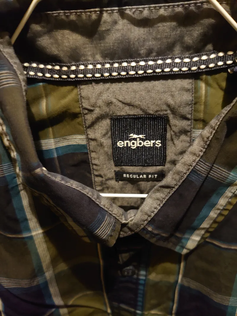 Engbers Herren Freizeithemd Kariert Grün Blau Regular Fit Gr. XL 3