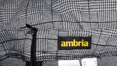 Ambria Damen Faltenrock Kariert Grau Gr. 40 Business Büro